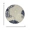 Homeroots 4 ft. Round Ivory & Navy Indoor & Outdoor Area Rug 384832 - alternate 7